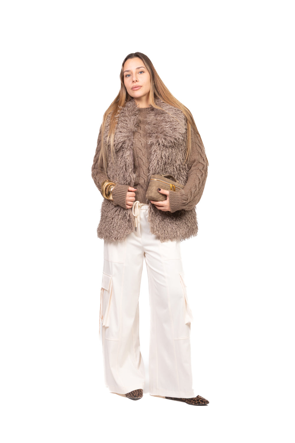 Tensione In - Maglia girocollo trecce Art. W5HMJ64A401