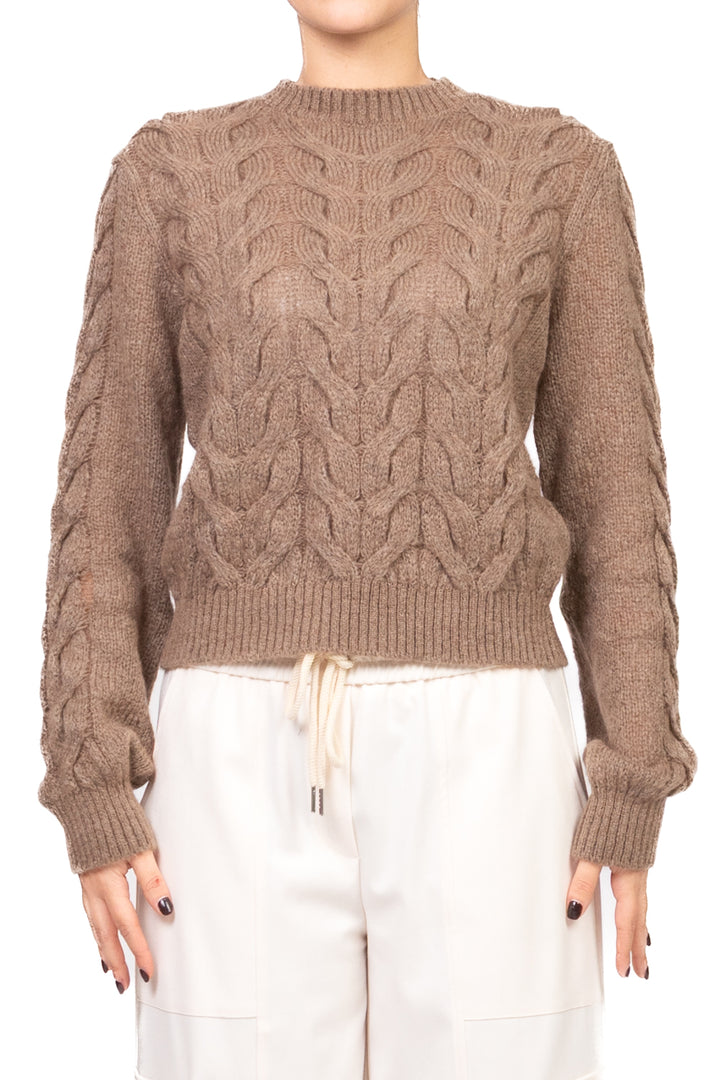 Tensione In - Maglia girocollo trecce Art. W5HMJ64A401