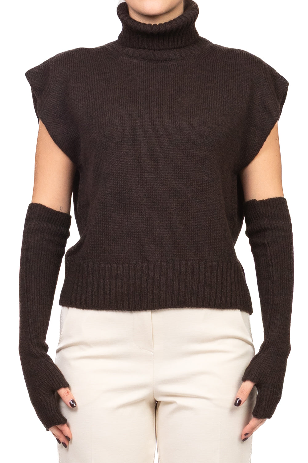 Tensione In - Gilet collo alto con manicotti Art. W5HMT32A373