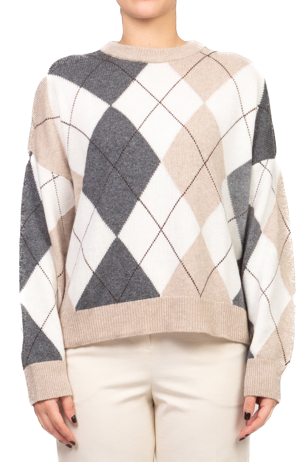 Tensione In - Maglia girocollo rombi Art. D82101