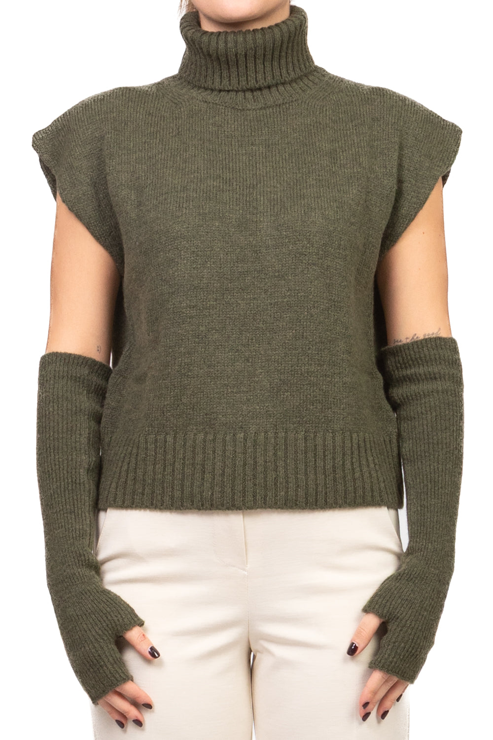 Tensione In - Gilet collo alto con manicotti Art. W5HMT32A373