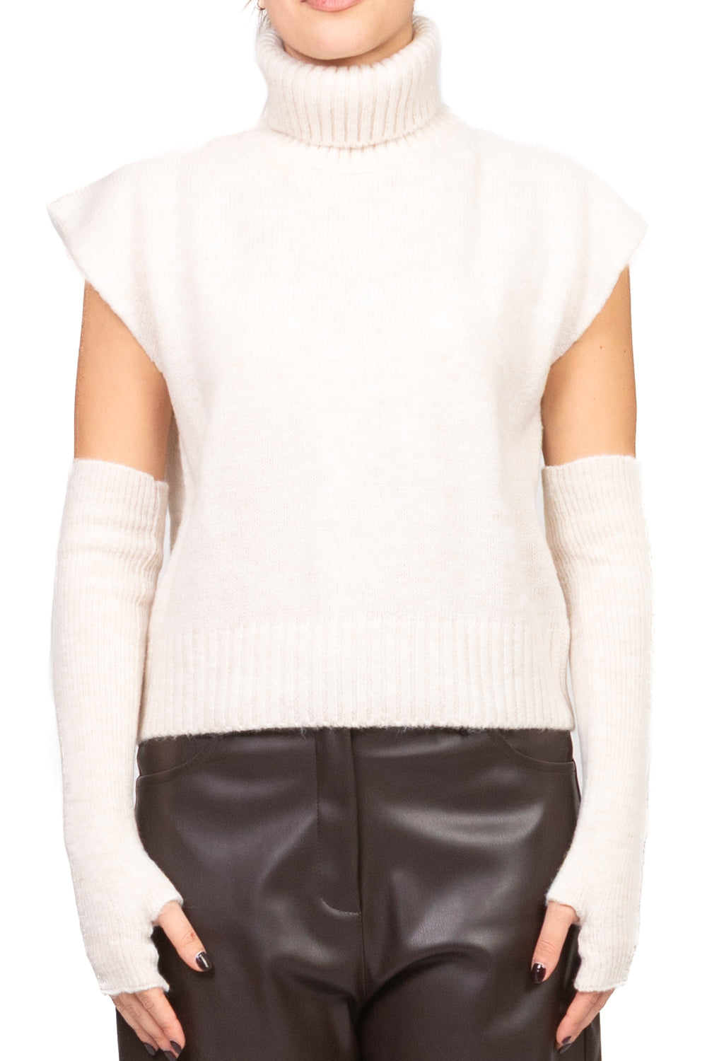 Tensione In - Gilet collo alto con manicotti Art. W5HMT32A373