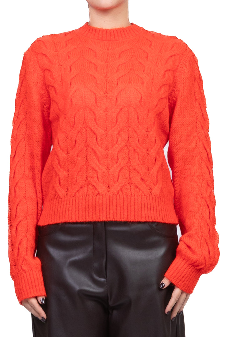 Tensione In - Maglia girocollo trecce Art. W5HMJ64A401