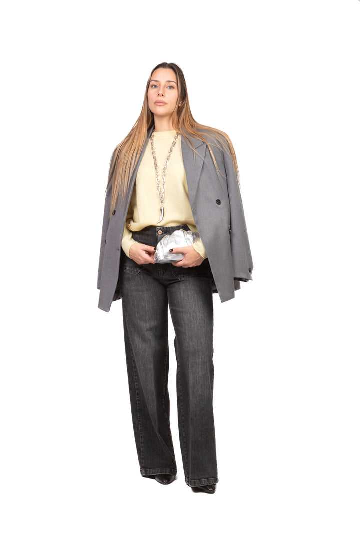 Vicolo - Maglia scatoletta girocollo Art. 22225F