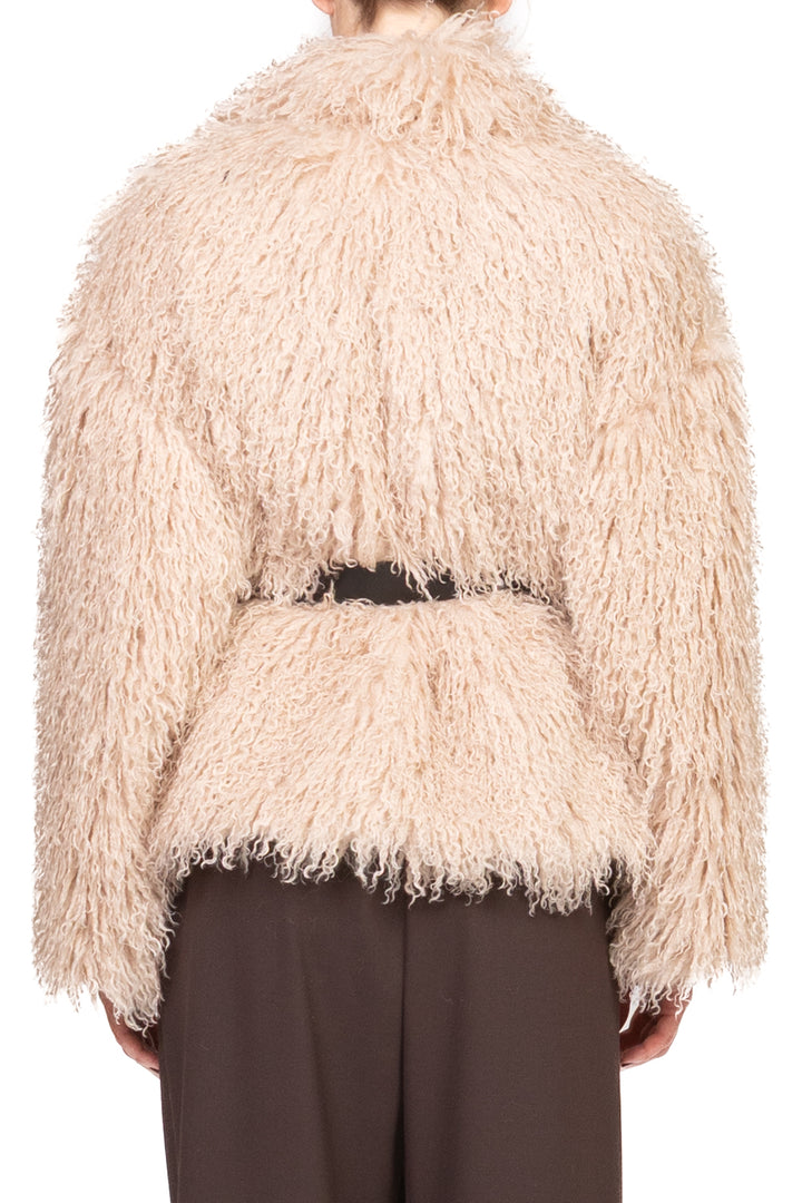 Vicolo - Giacca ecomongolia con cintura Art. TF2308