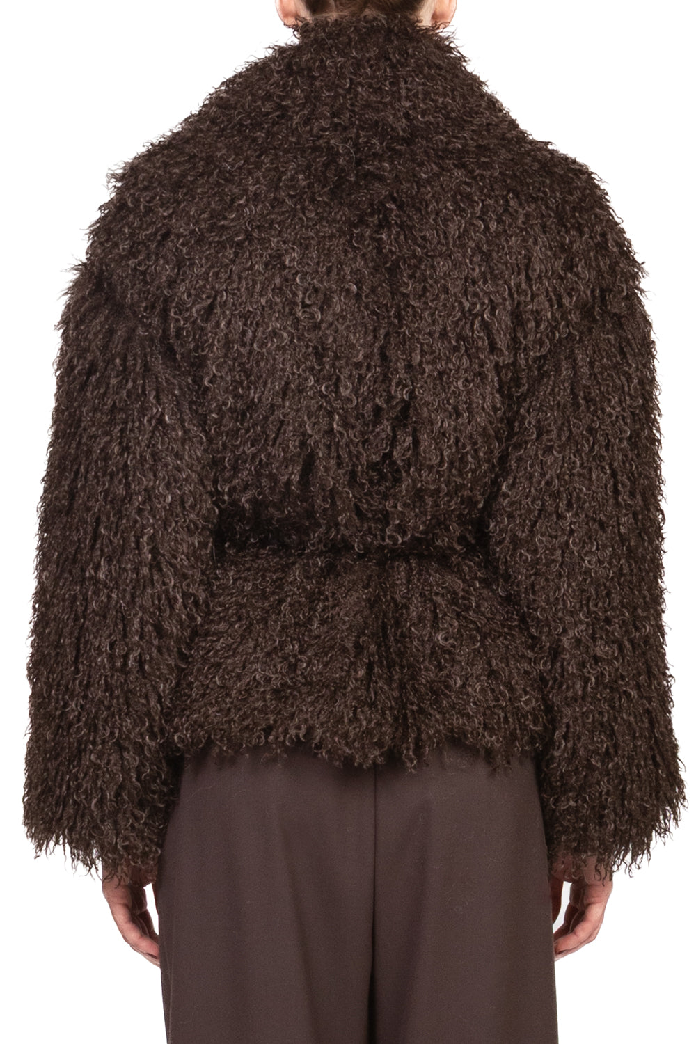 Vicolo - Giacca ecomongolia con cintura Art. TF2308