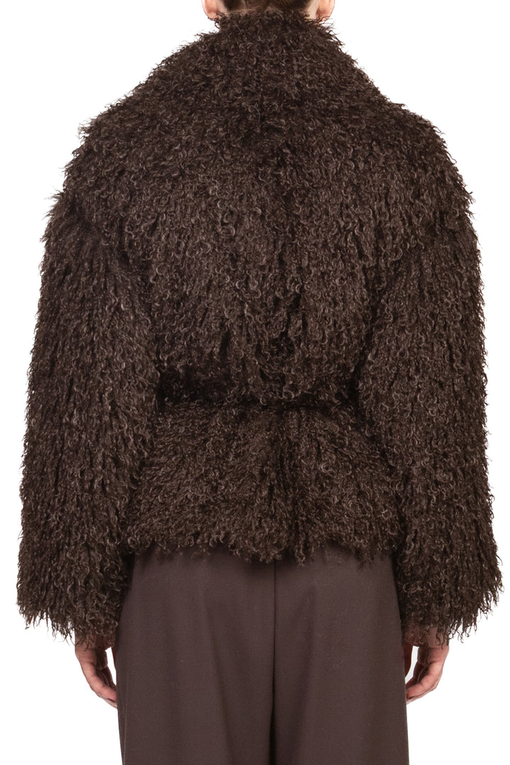 Vicolo - Giacca ecomongolia con cintura Art. TF2308