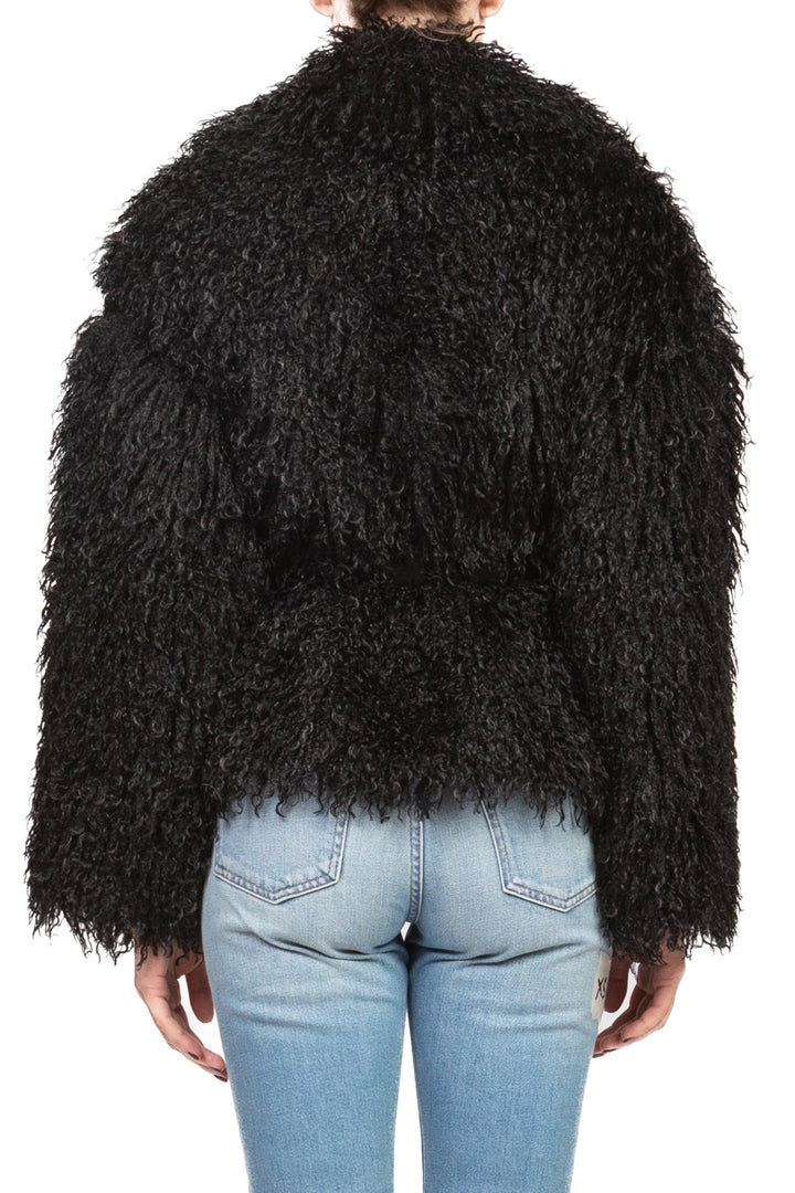 Vicolo - Giacca ecomongolia con cintura Art. TF2308