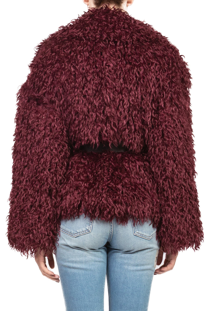 Vicolo - Giacca ecomongolia con cintura Art. TF2308