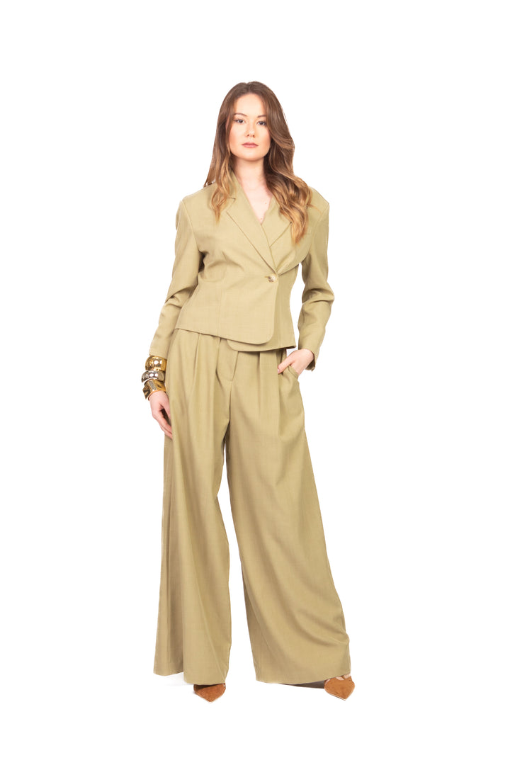 Dixie - Giacca crop gessata doppia chiusura Art. JDO81FH