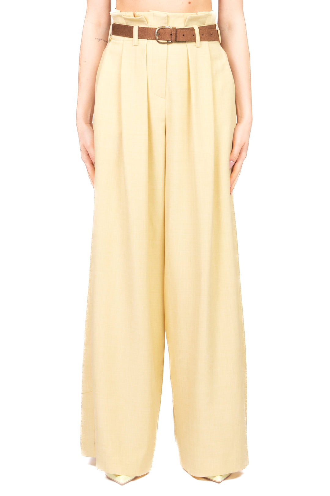 Dixie - Pantalone palazzo con pinces gessato Art. PDT51FHC