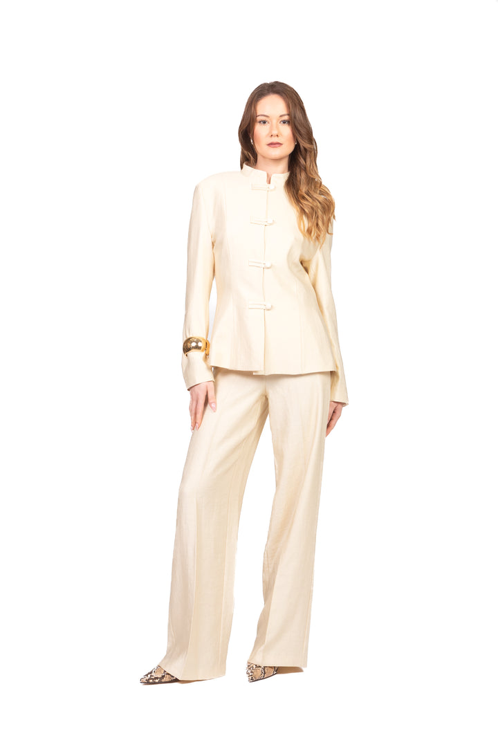 Tensione In - Pantalone gamba dritta goffrato Art. 26P4194