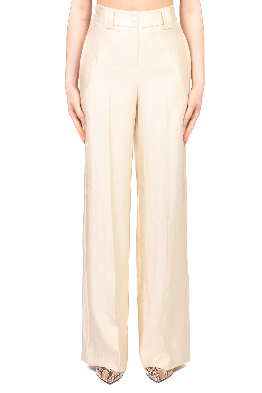 Tensione In - Pantalone gamba dritta goffrato Art. 26P4194