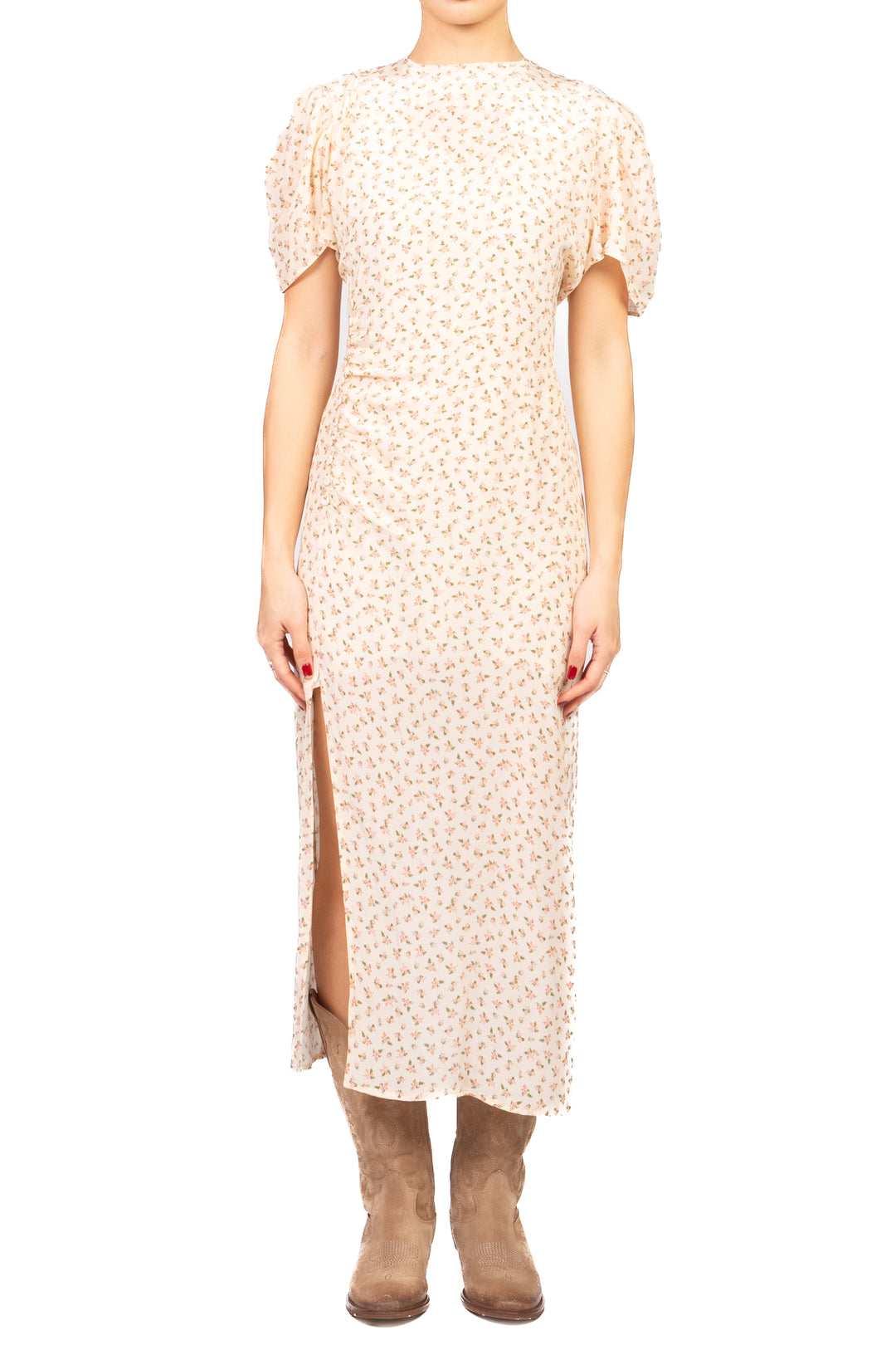 Tensione In - Abito floreale con spacco Art. S26X710