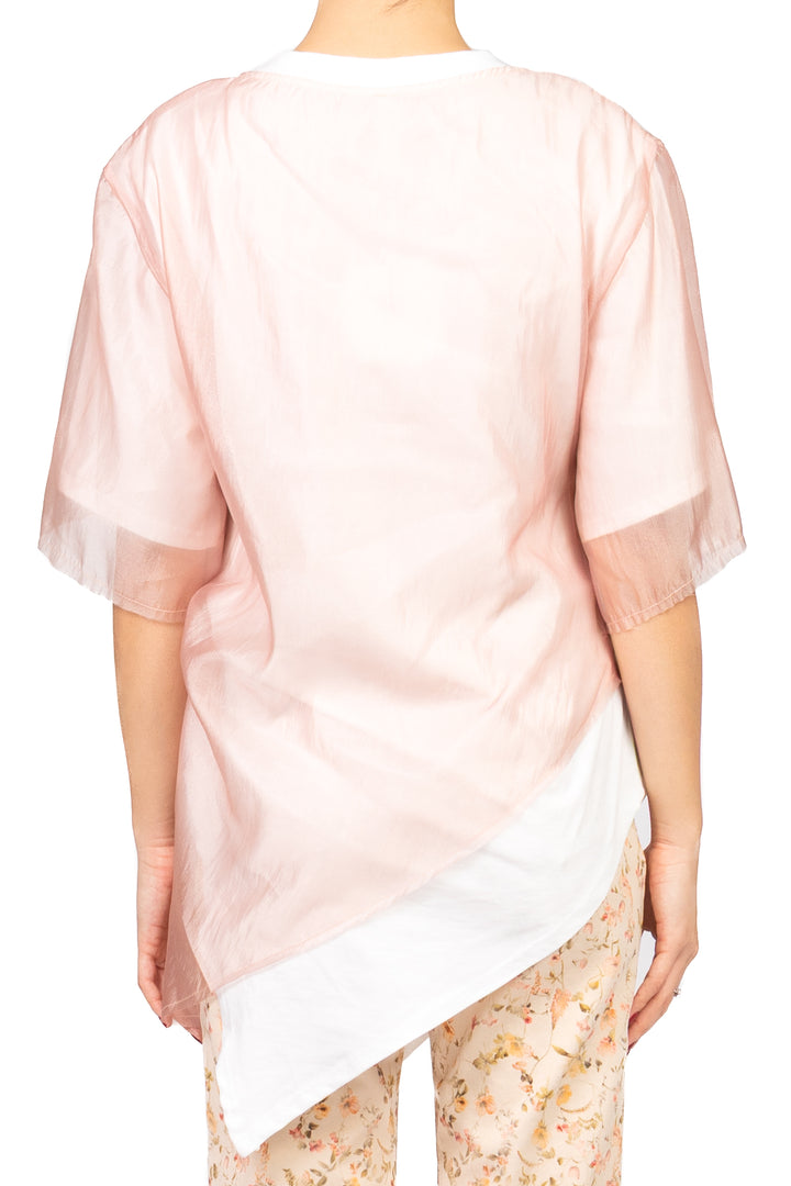 Tensione In - T-shirt over asimmetrica con sovrapposizione Art. PE260100