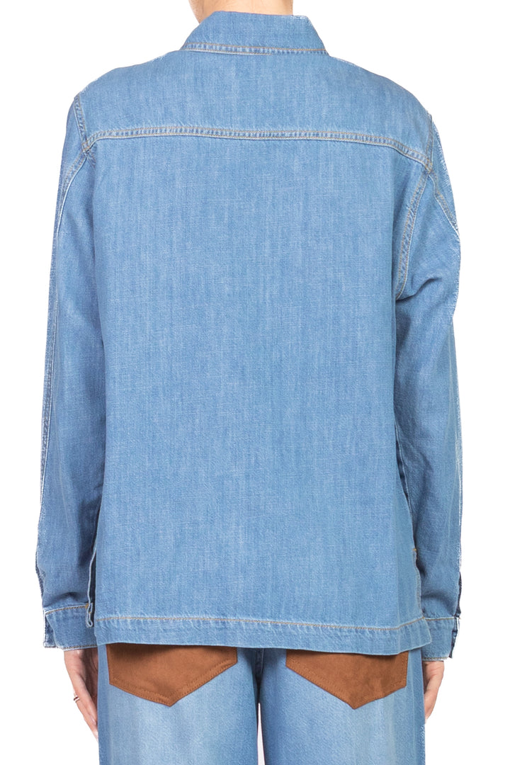 Tensione In - Camicia in denim taschino scamosciato Art. 7181J116W555