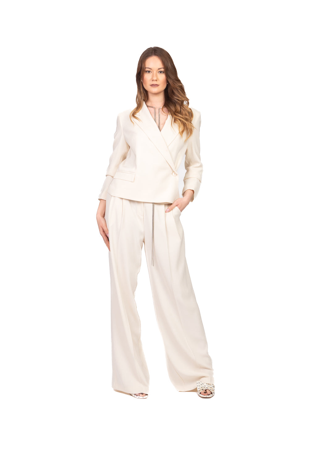 Tensione In - Pantalone palazzo con pinces fluido Art. PE26196