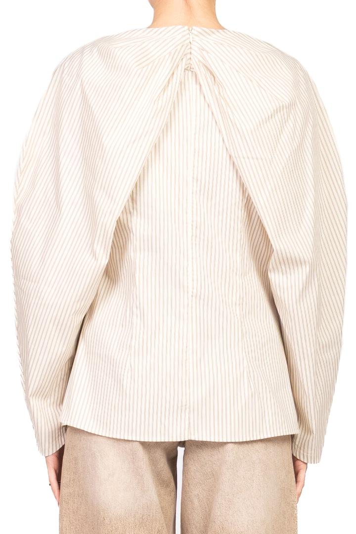 Imperial - Blusa in cotone gessata manica palloncino Art. COQ8LMG