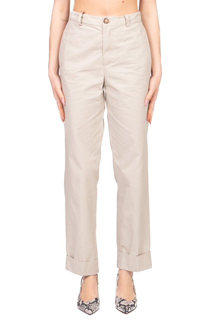 Tensione In - Pantalone gamba dritta crop in cotone Art. S26P616