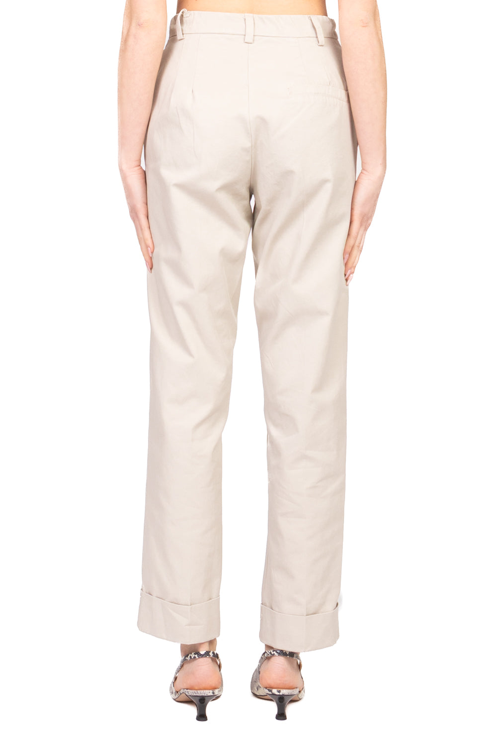 Tensione In - Pantalone gamba dritta crop in cotone Art. S26P616