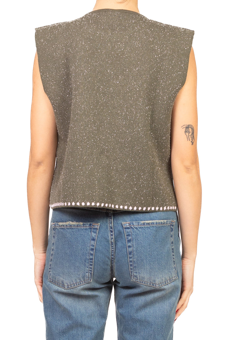 Tensione In - Gilet aperto con ricami Art. P6HMG35A414