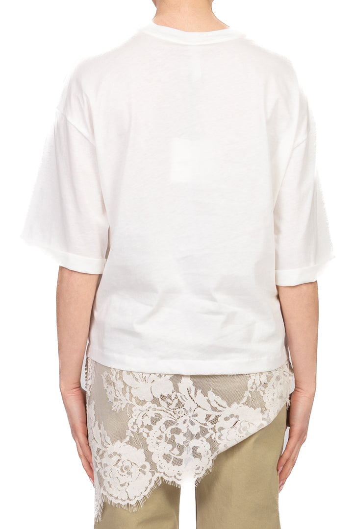 Tensione In - T-shirt over con inserto pizzo Art. S26M665