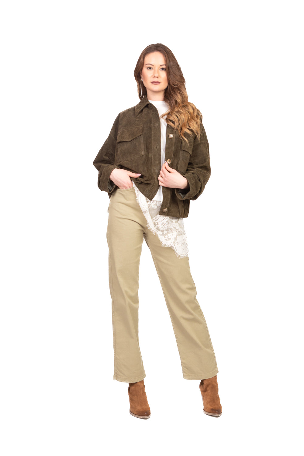 Vicolo - Giacca in crosta con taschini Art. TAB0171