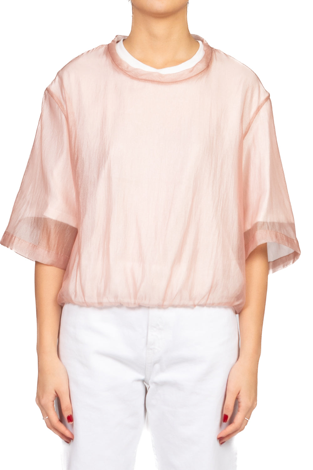 Tensione In - T-shirt scatoletta con sovrapposizione Art. PE260099