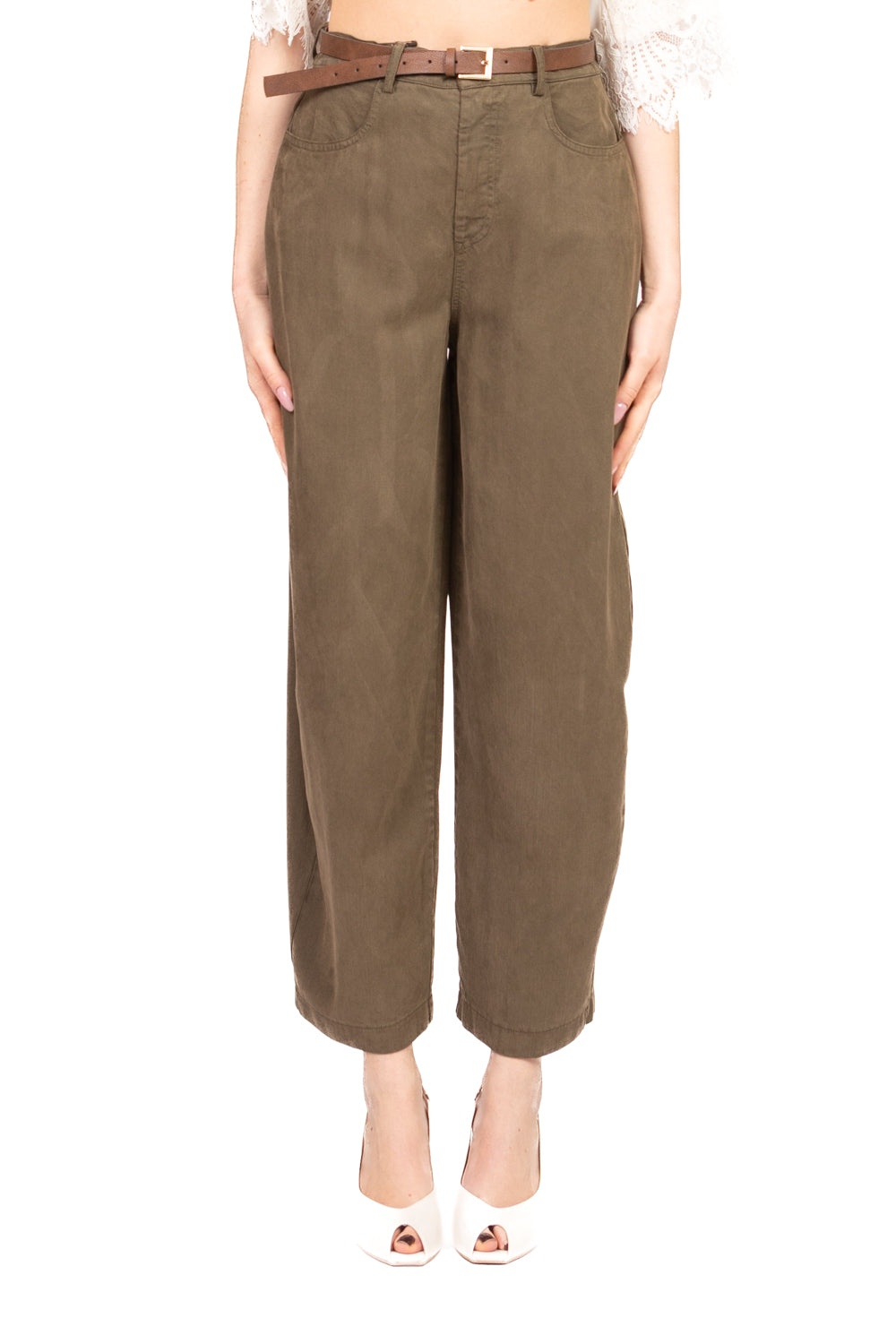 Vicolo - Pantalone barrel con cintura Art. TAB1103