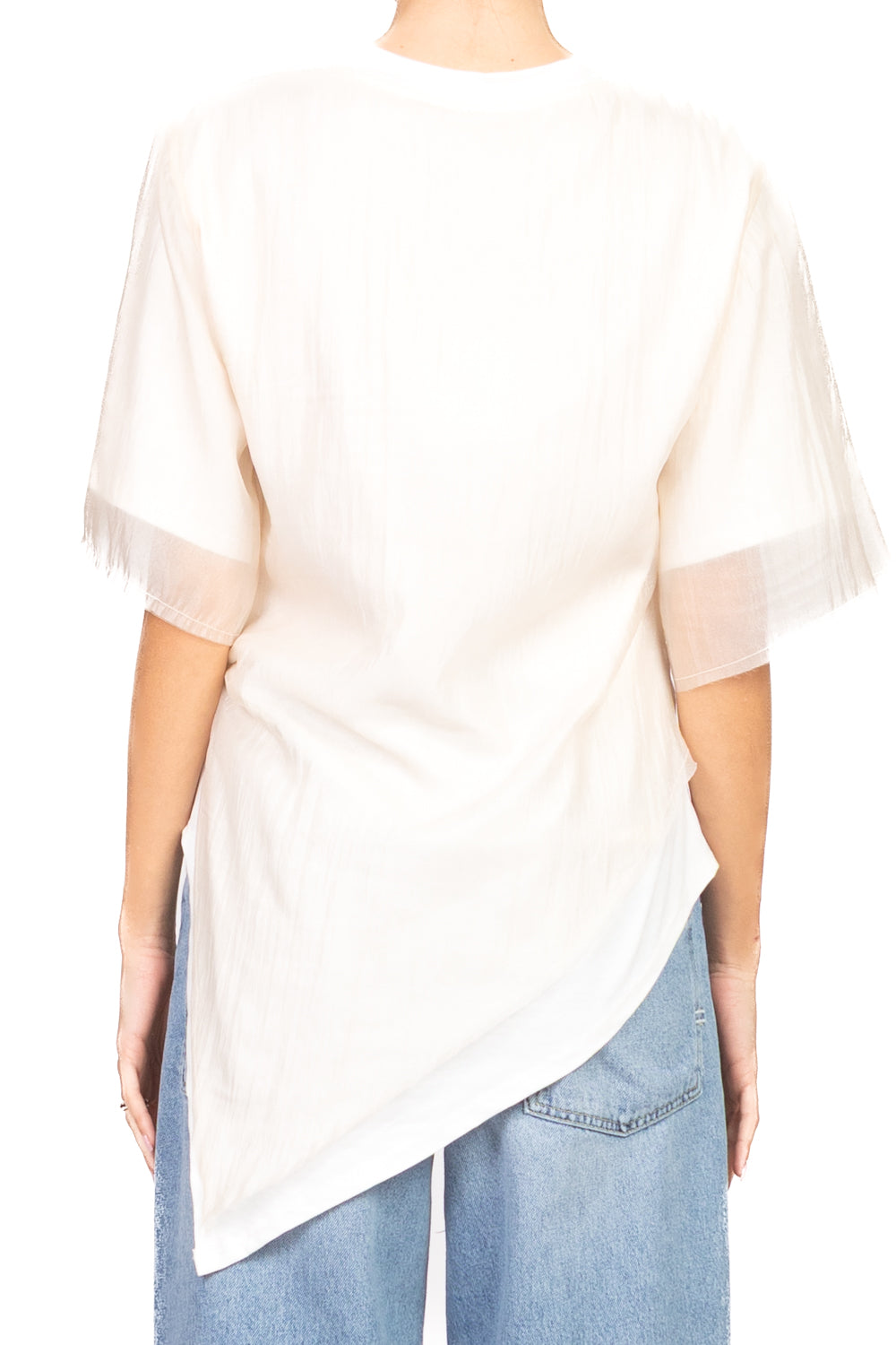 Tensione In - T-shirt over asimmetrica con sovrapposizione Art. PE260100