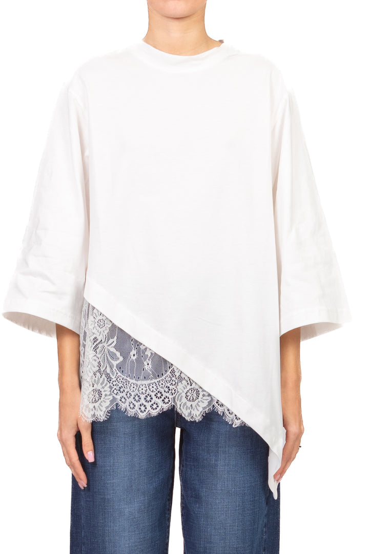 Have One - T-shirt over asimmetrica con pizzo Art. TVS-Q077