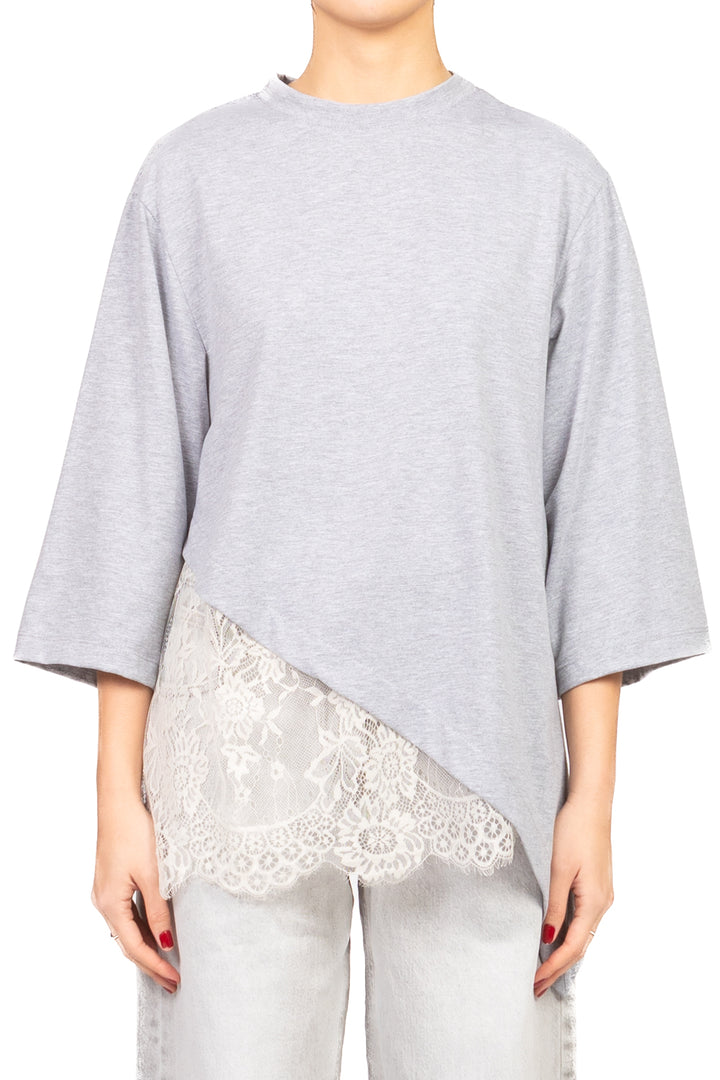 Have One - T-shirt over asimmetrica con pizzo Art. TVS-Q077