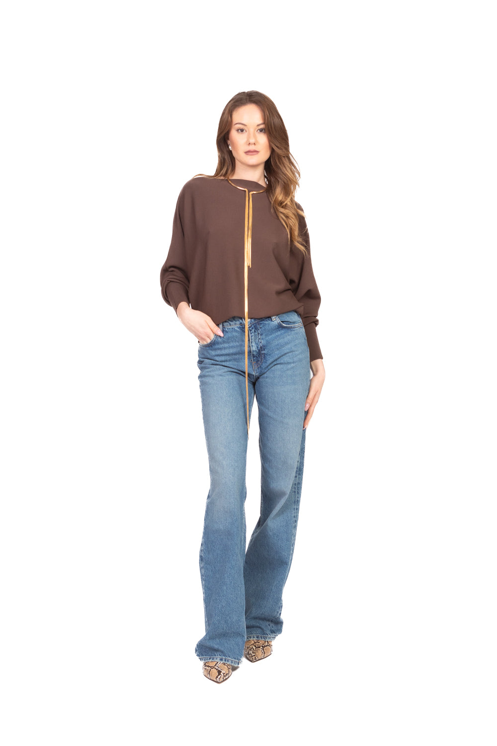 Vicolo - Maglia scatoletta con manica kimono  Art. 2AB2092