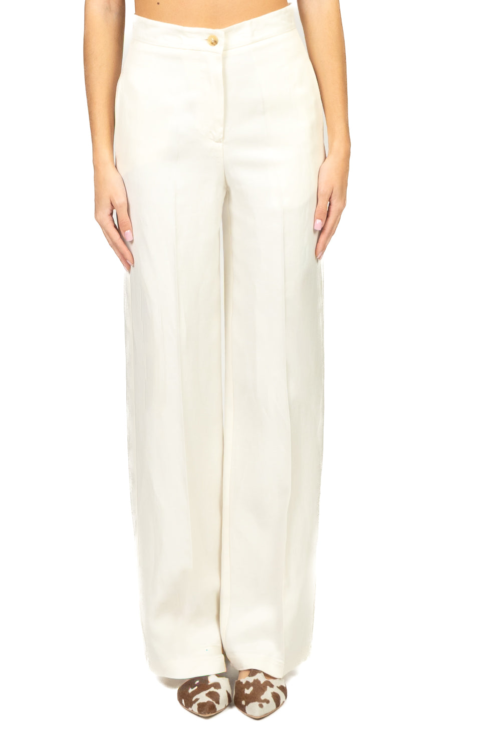 Vicolo - Pantalone palazzo misto lino Art. TAB0250