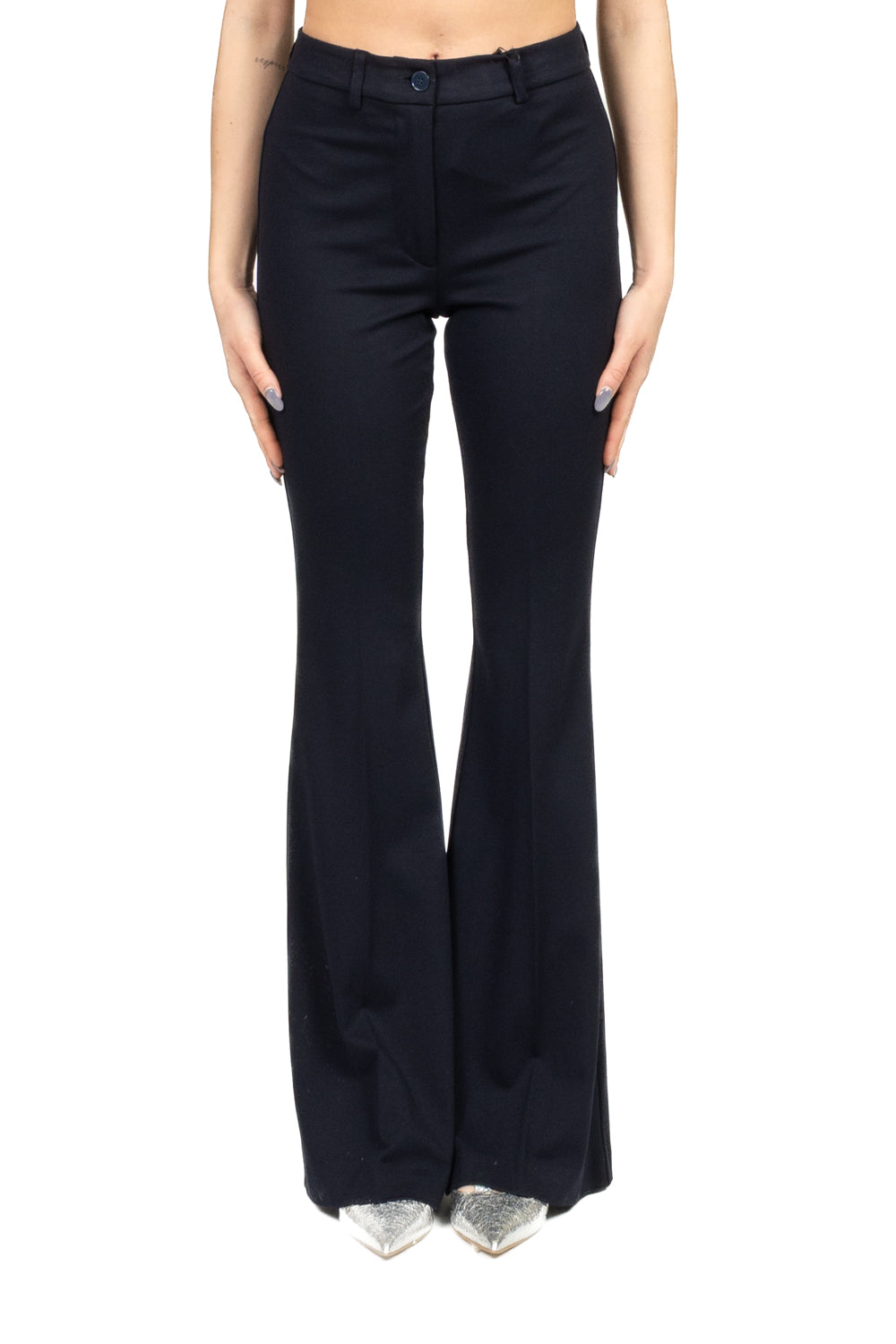 Vicolo - Pantalone a zampa punto milano   Art.TAB0261