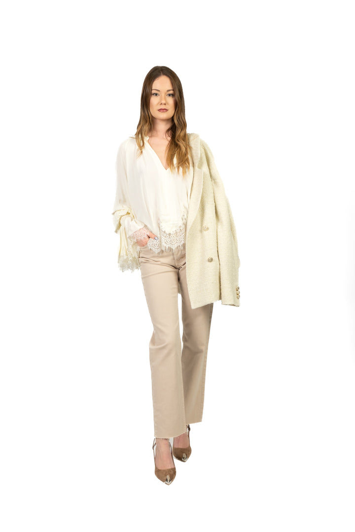 Tensione In - Jeans crop  taglio vivo (jeans della vita) Art. CJ12723