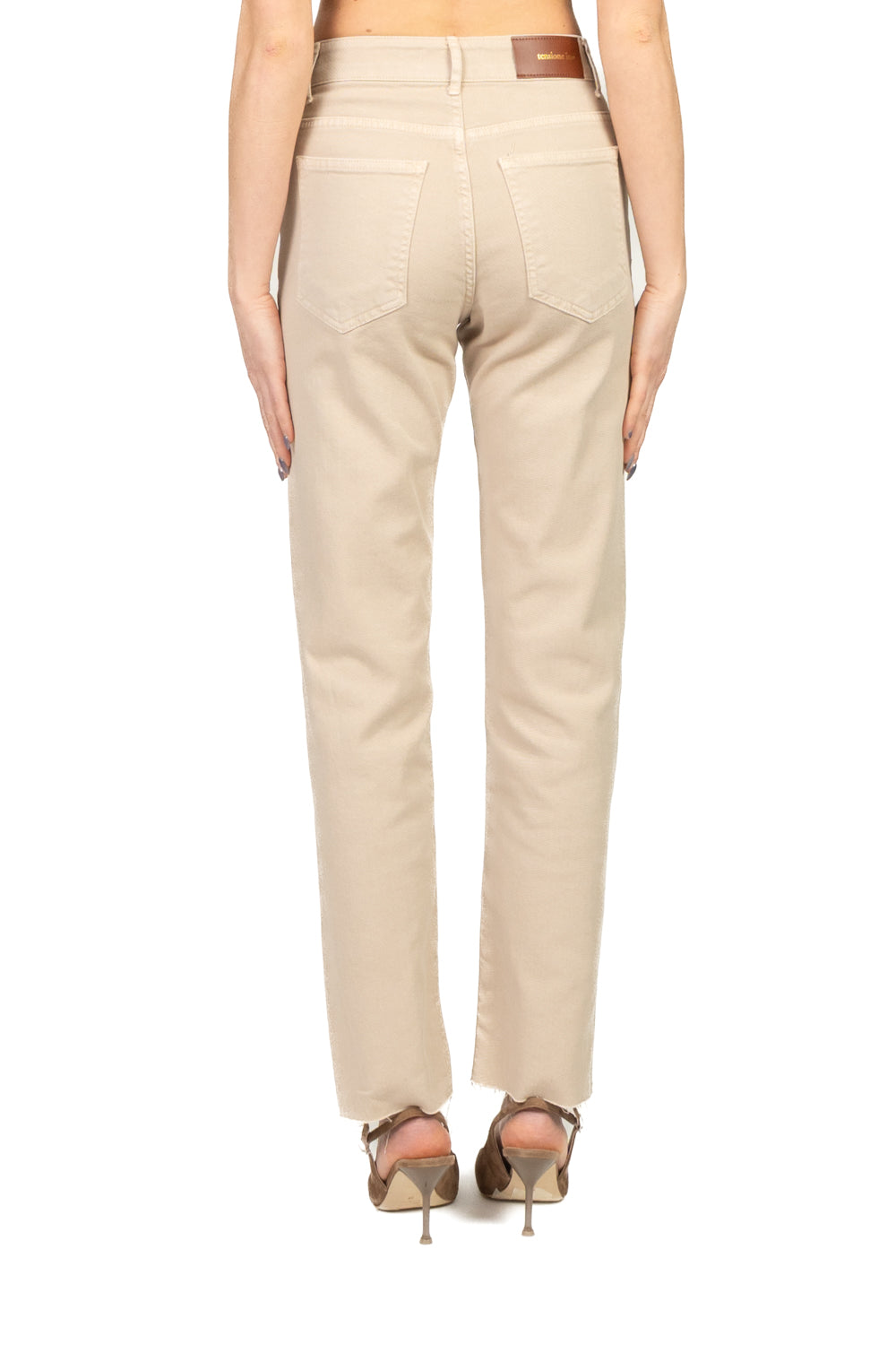 Tensione In - Jeans crop  taglio vivo (jeans della vita) Art. CJ12723