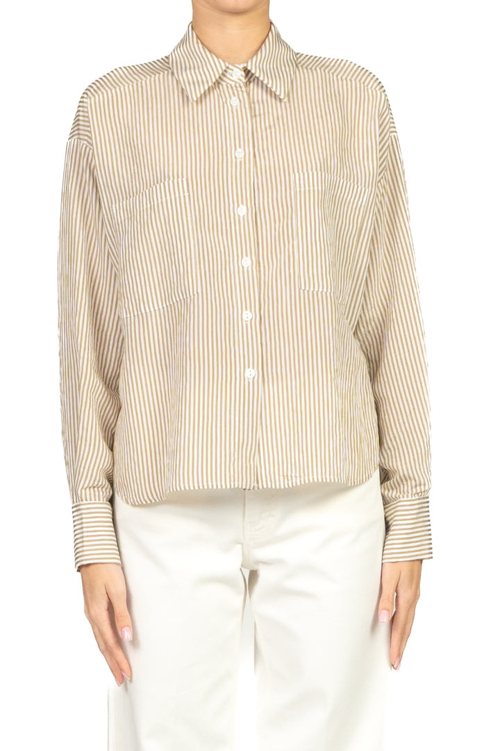 Tensione In - Camicia crop rigata  Art. S26C153