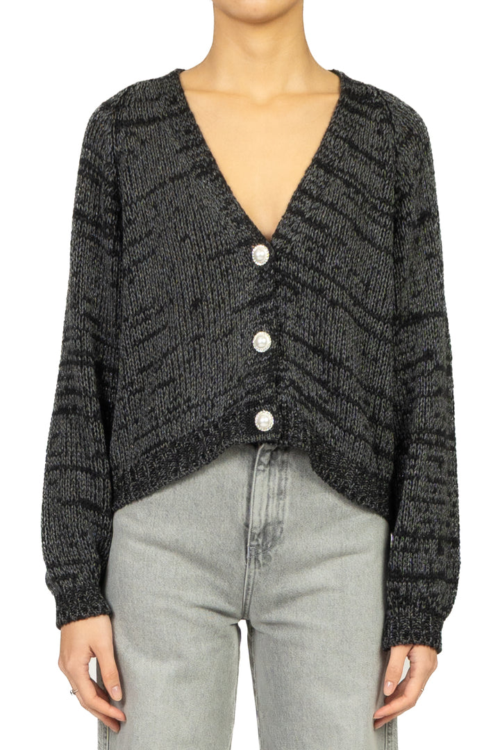 Have One - Cardigan filo lurex bottoni gioiello Art. JIT-Q008