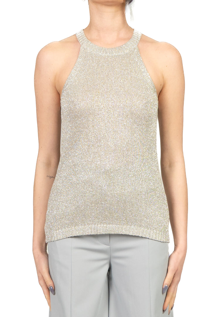 Tensione In - Top in lurex scollo vogatore Art. D90157