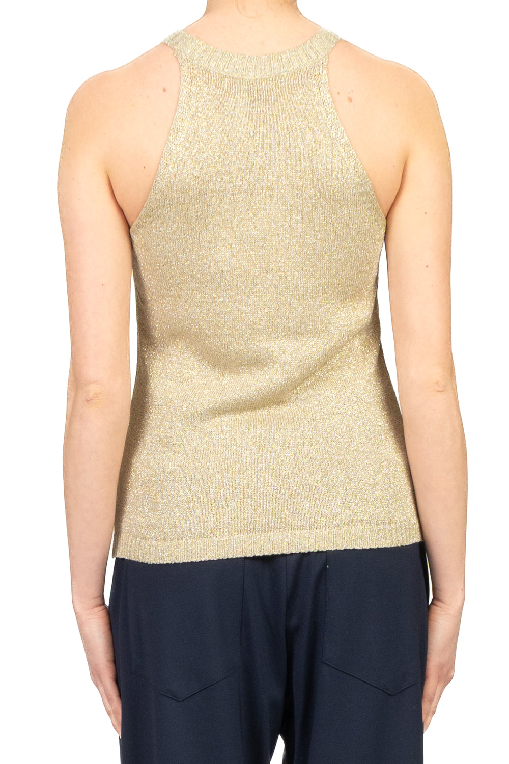 Tensione In - Top in lurex scollo vogatore Art. D90157