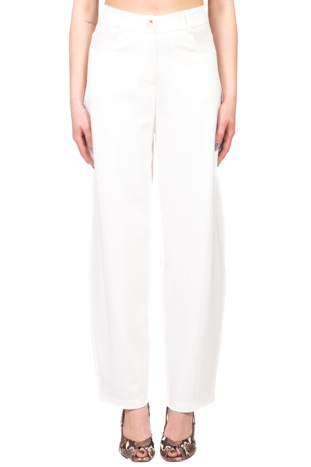 Tensione In - Pantalone barrel punto milano Art. 26P4002