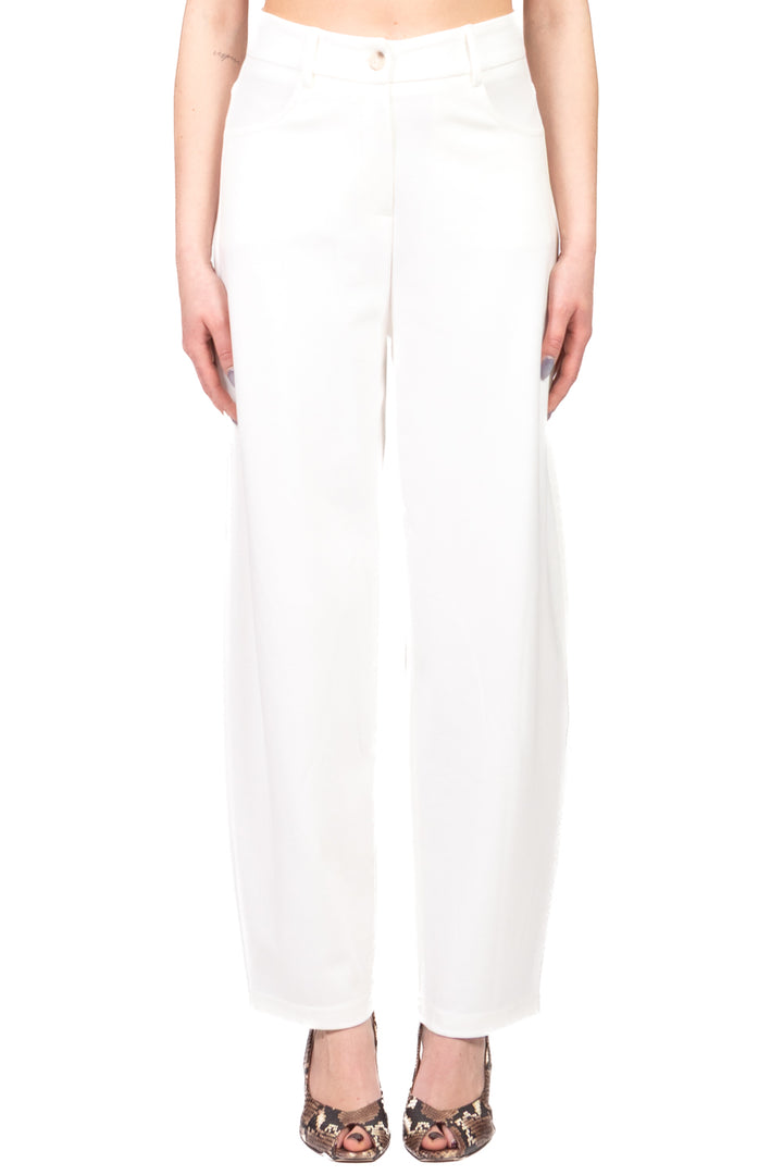 Tensione In - Pantalone barrel punto milano Art. 26P4002