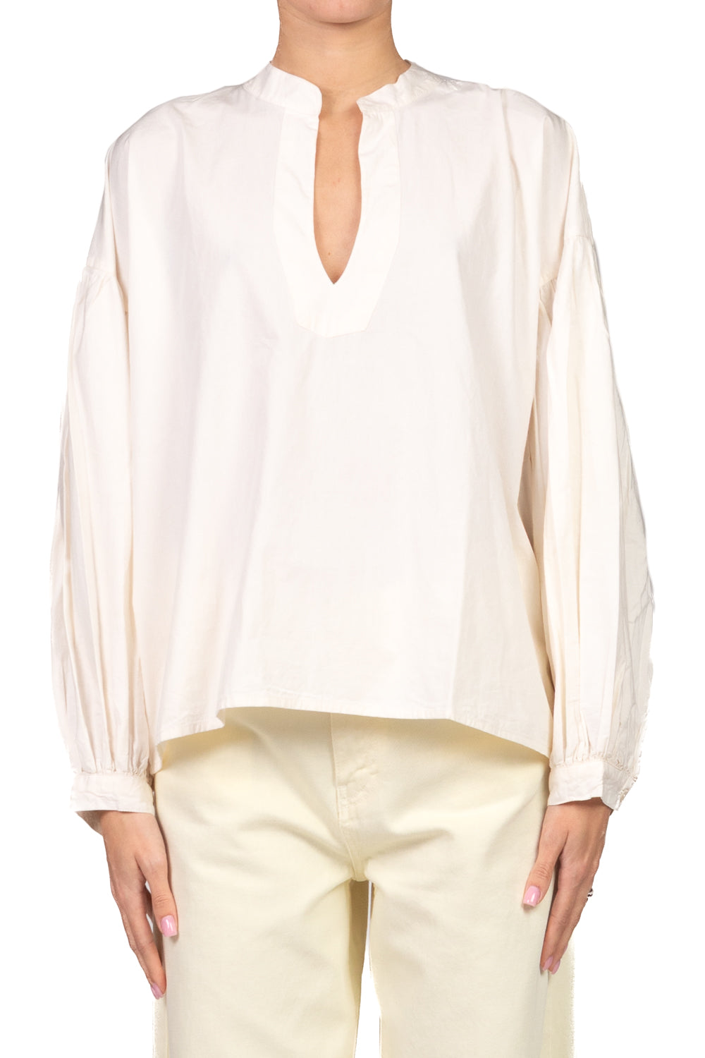 Emunà - Camicia manica palloncino con ricamo posteriore Art. 160221