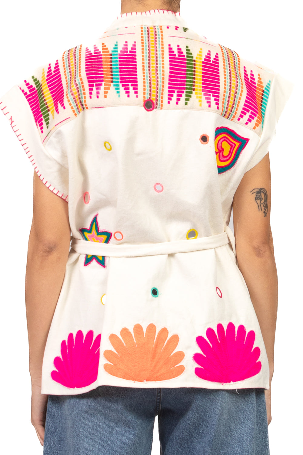 Emunà - Gilet ricamo con fusciacca Art. 160220