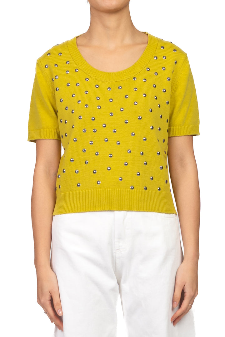 Vicolo - Maglia mezza manica con borchie Art.7AB7040