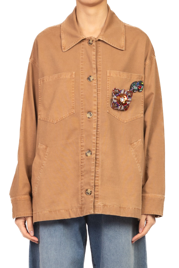 Dixie - Giacca camicia in denim con spille Art. JDIRWOTPA