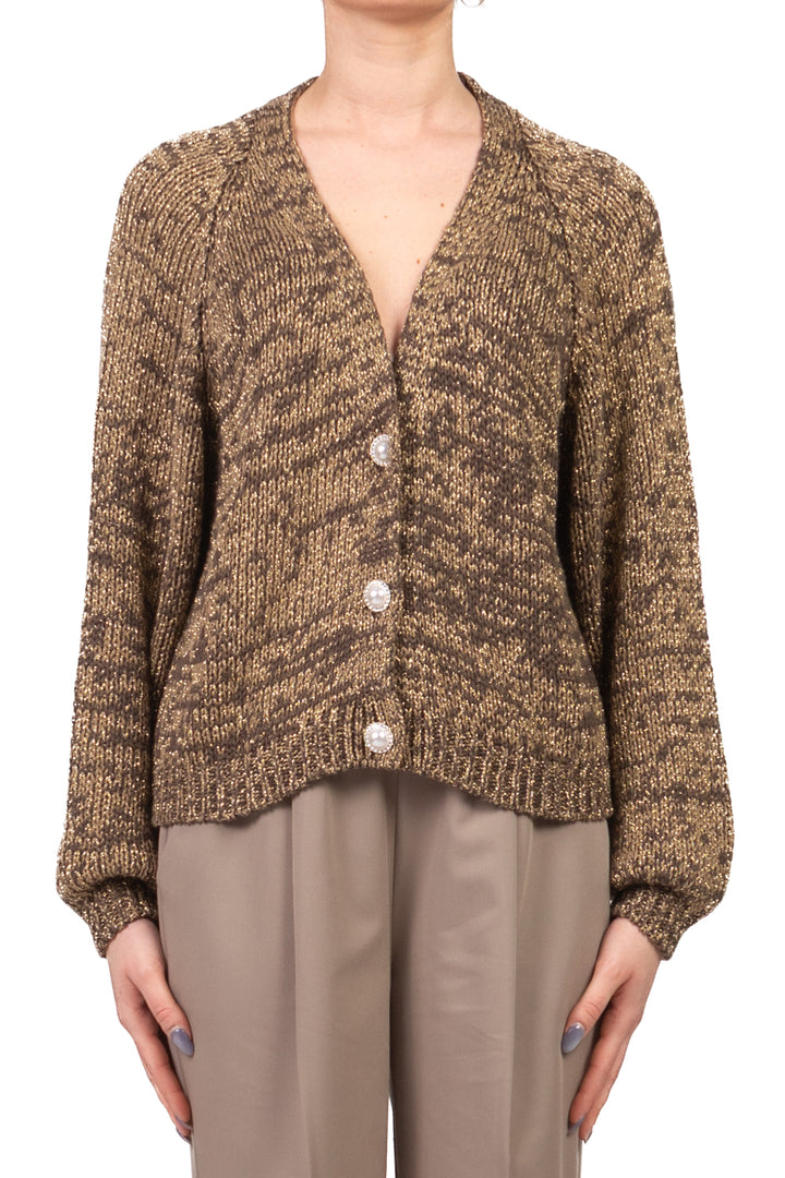 Have One - Cardigan filo lurex bottoni gioiello Art. JIT-Q008