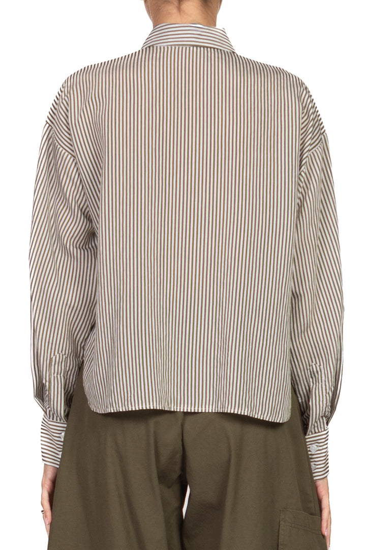 Tensione In - Camicia crop  rigata Art. S26C153/T