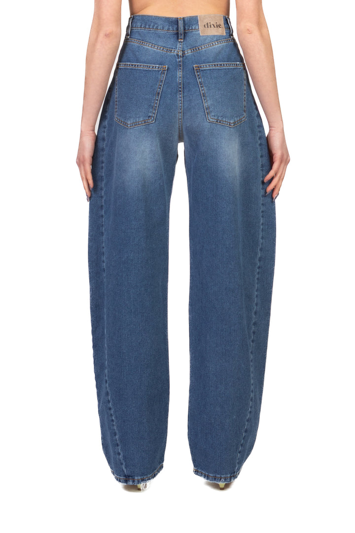 Dixie - Jeans barrel con cuciture laterali Art. P512A091